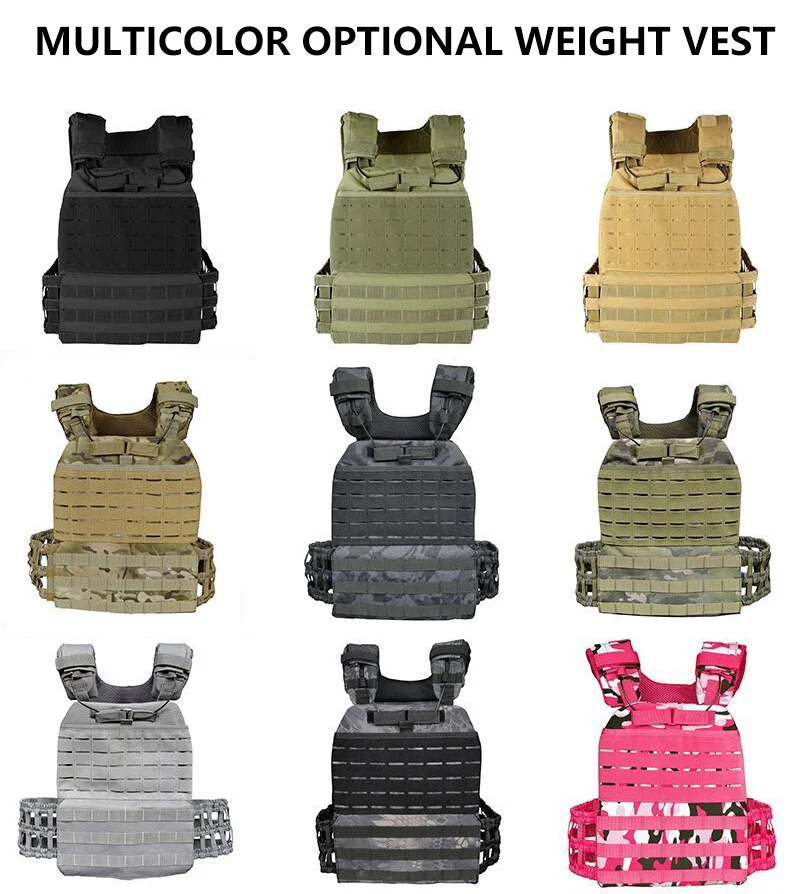 Exercise Fitness Plate Carrier Weighted Training 20lb Women Pink Tactical Weight Vest With Steel Plates