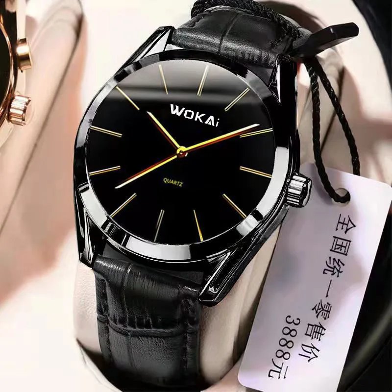 NJC A-01031 Wokai мужские высококачественные спортивные кварцевые часы водонепроницаемые светящиеся деловые наручные в стиле ретро смарт-циферблат роскошные