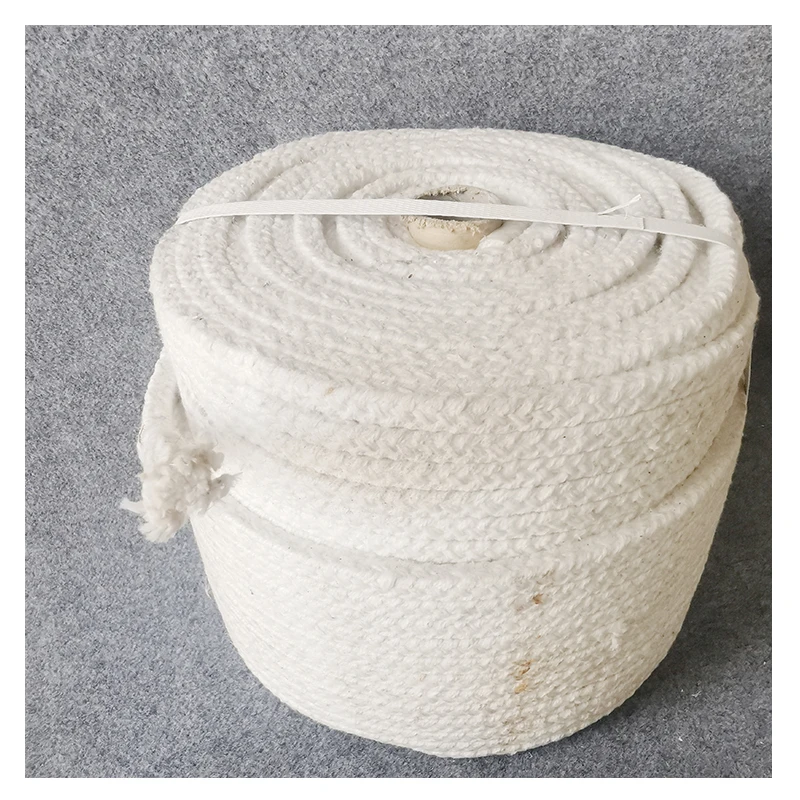 YUANSHUN 1260 High Temperature aluminum silicate  Glass Fiber or SS Reinforced Ceramic Fiber twisted Rope