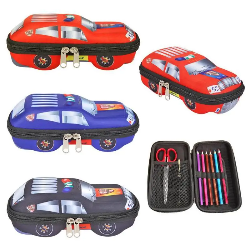 (Wholesale) Cheap Price EVA 3D Car Pencil Case Bag Car shape Storage Stationery Bag For Students