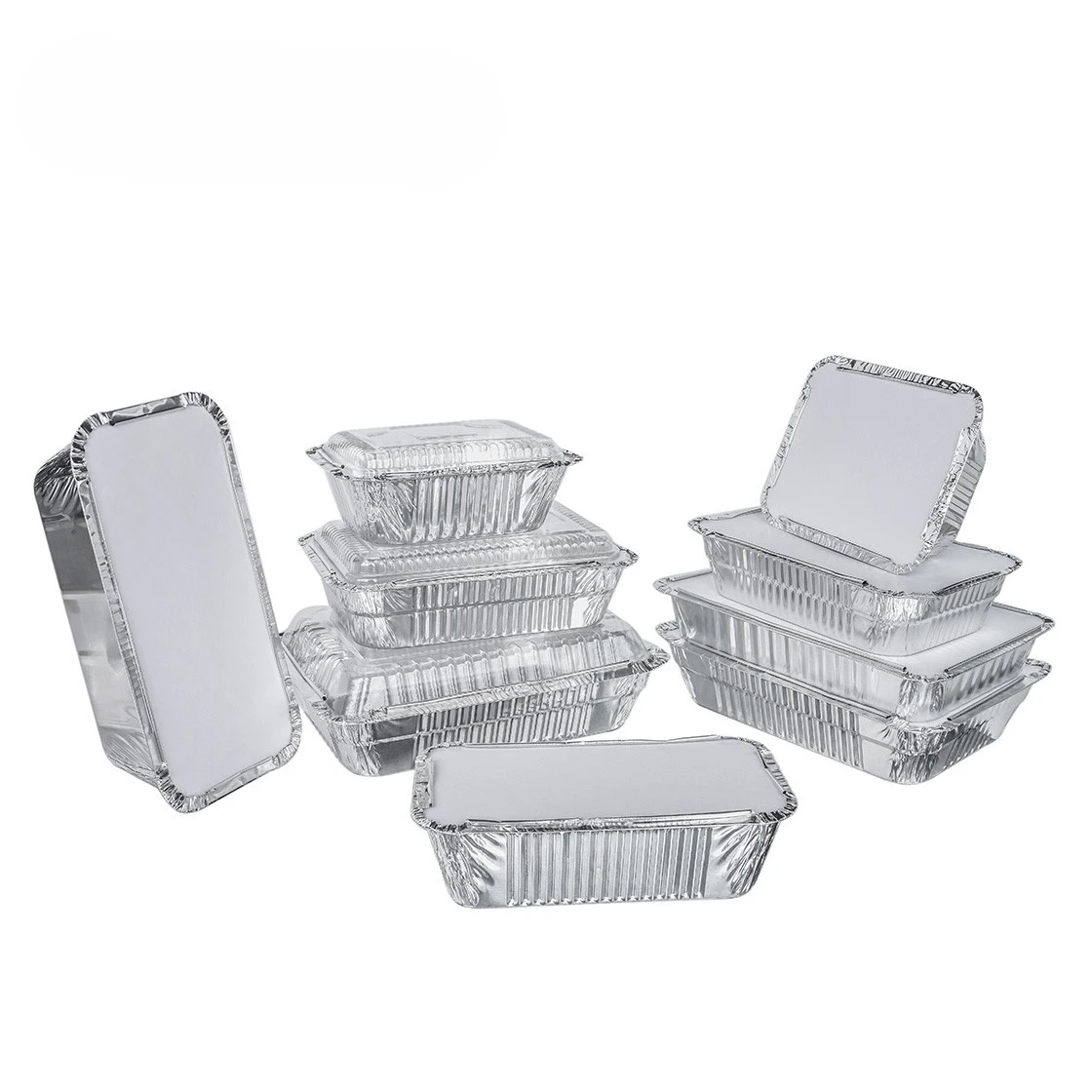 Laixin750cc 21*14*4 см баркеты Alu Jetables Traiteur 8389 R1l вынос лотков из алюминиевой фольги контейнер на с крышками Rec21