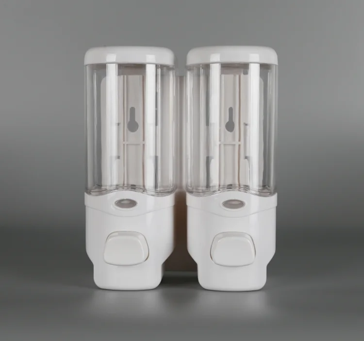 wall mounted hotel manual ABS plastic liquid shower gel soap dispenser 300*2ml