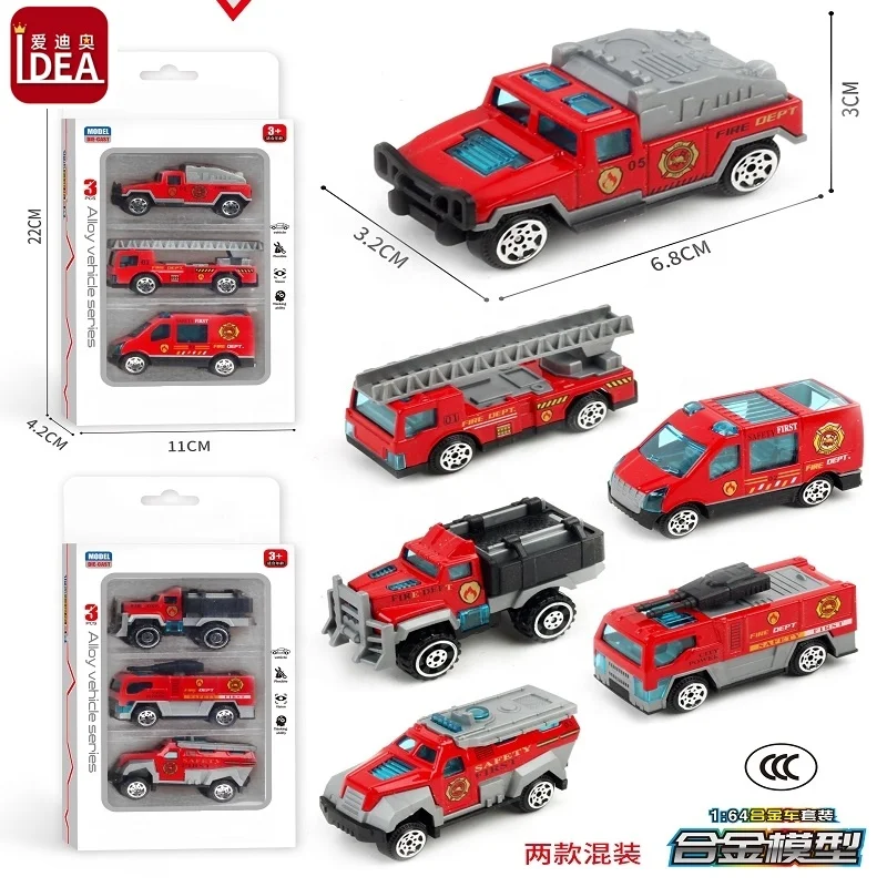 Hot Sale Fire Truck Vehicle Toy Set Mini Rescue Emergency Fire Truck Car Toy Birthday Gifts for Children