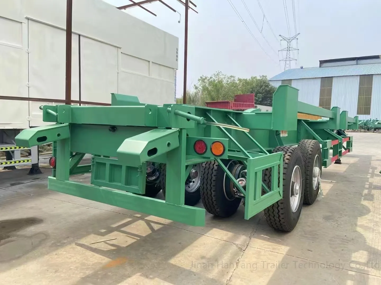 Hot Sale 3Axles Flatbed Semi Trailer 20ft Container Trailer flatbed Container Trailer
