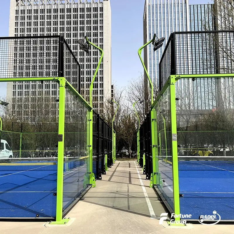 Factory supply 100% hot dip galvanized poles padel court  for structure golden quality level