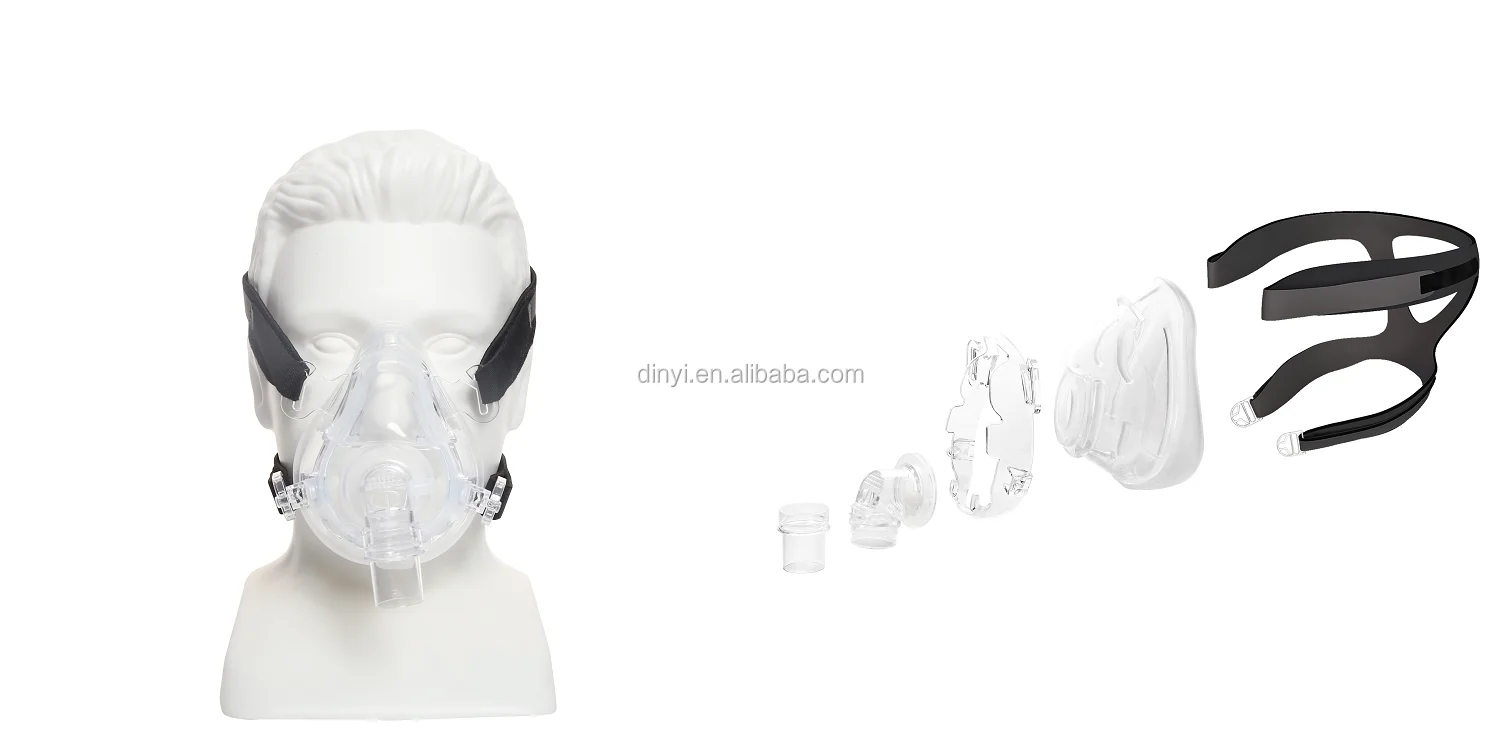 
Silicone Cpap Breathing Full Face Mask With Headgear 