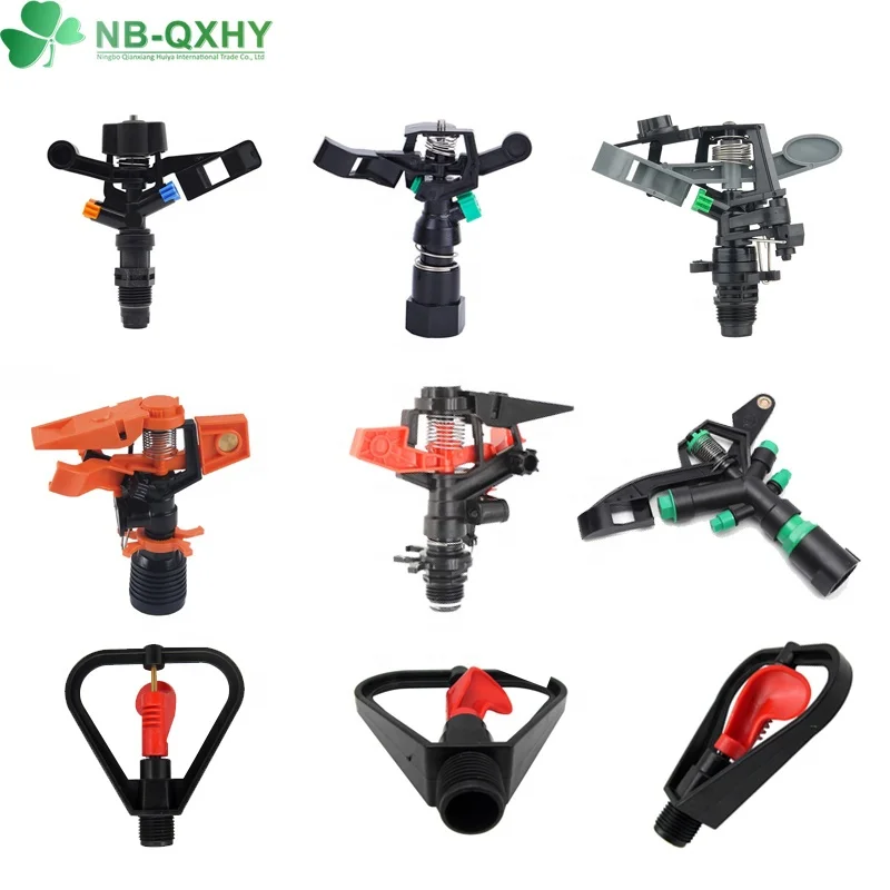 360° Adjusting garden watering sprinklers irrigation plastic impact rotating watering sprinkler