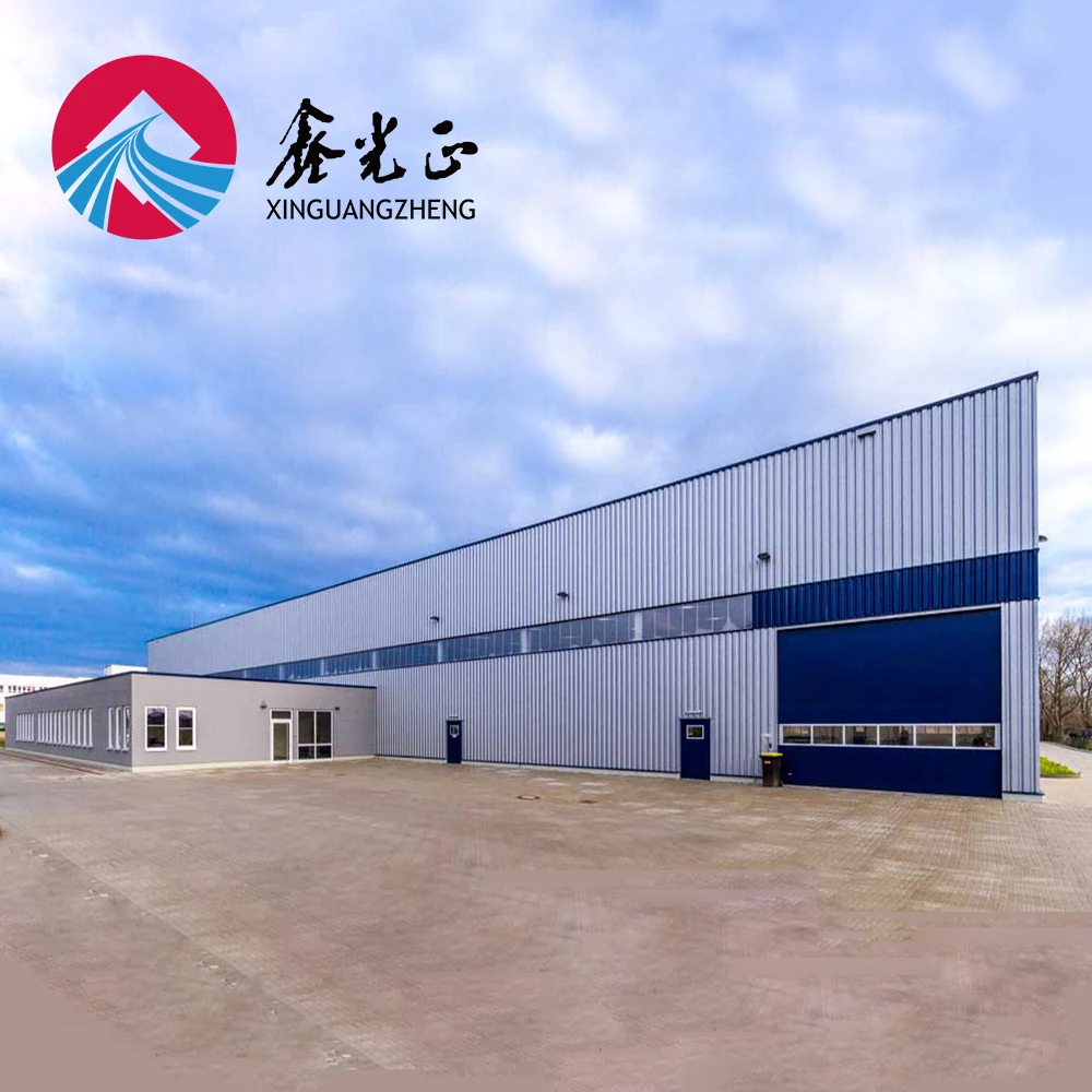 H beam frames steel structure workshop metal building prefab warehouse with prefabricated sandwich panel system