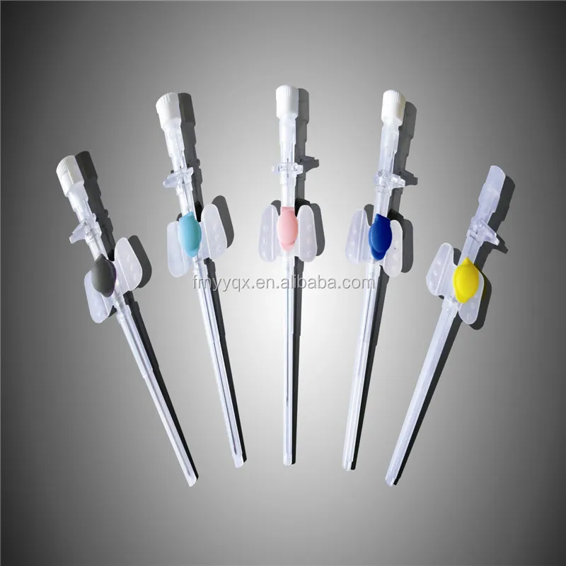 Manufacture IV cannula with wings and injection port 14G -26G CE&ISO EO sterile