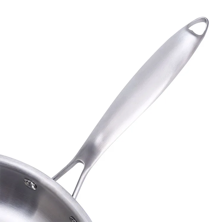26/28/30/32cm non-coating pan thickened Triply 304 stainless steel non stick Frying Pan with pot cover