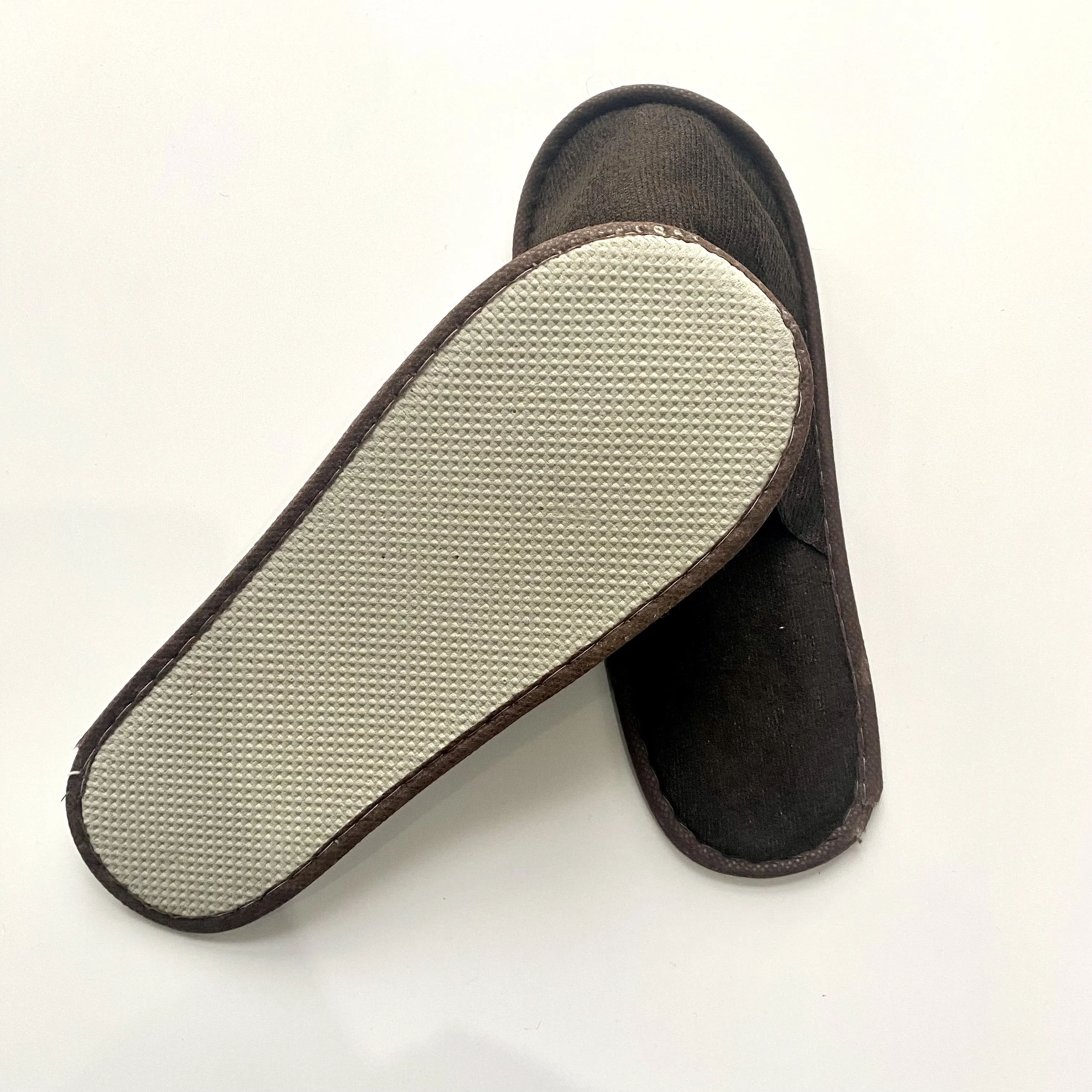 Wholesale high quality non-slip unisex tasteless wool  bulk guest disposable custom hotel slippers Luxury hotel