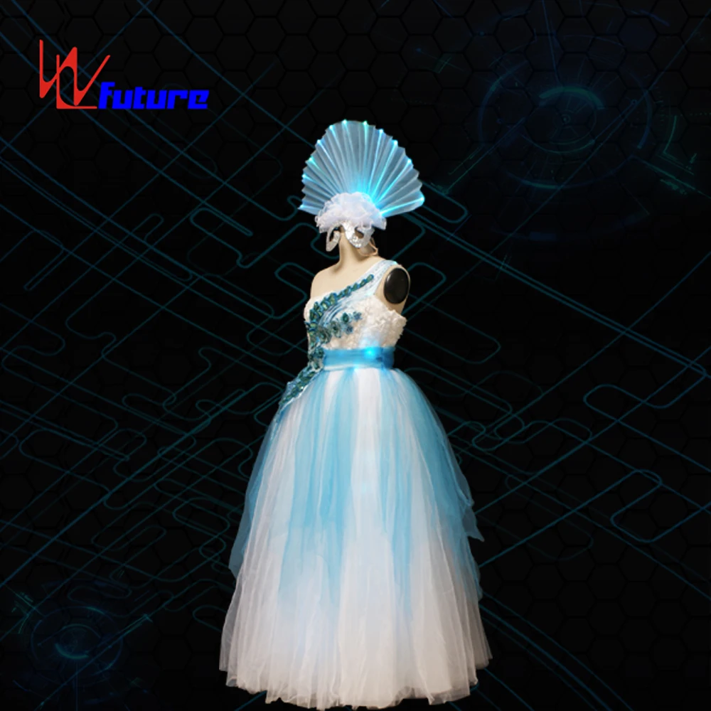 FUTURE Full Color LED Long Dress Party Dance Dress for Girls, Future Led Wedding Dress Light up Dance Costume Adults Performance