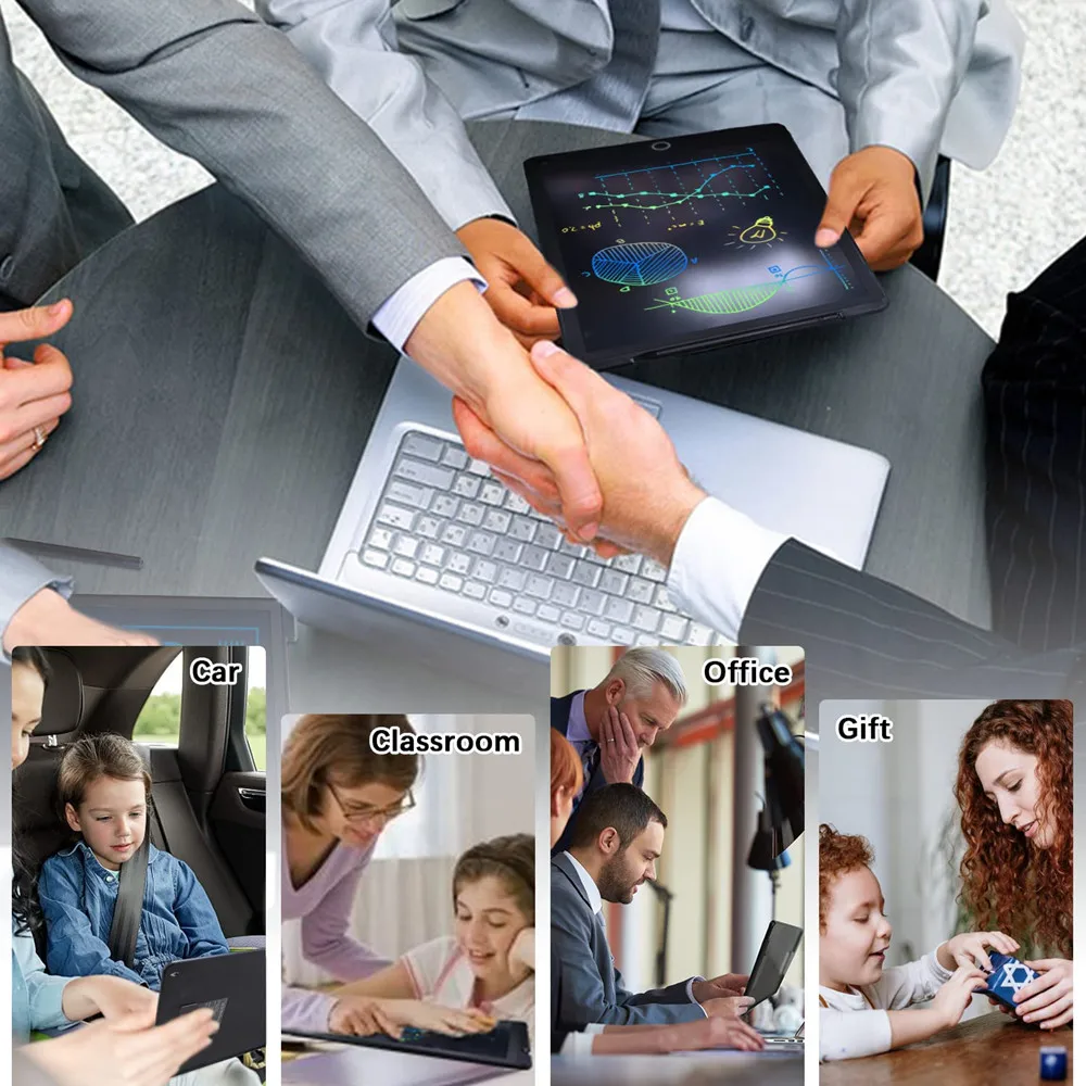 portable Erasable lcd writing tablet 8.5 inch with memory waterproof electronic wirting pad for children kids