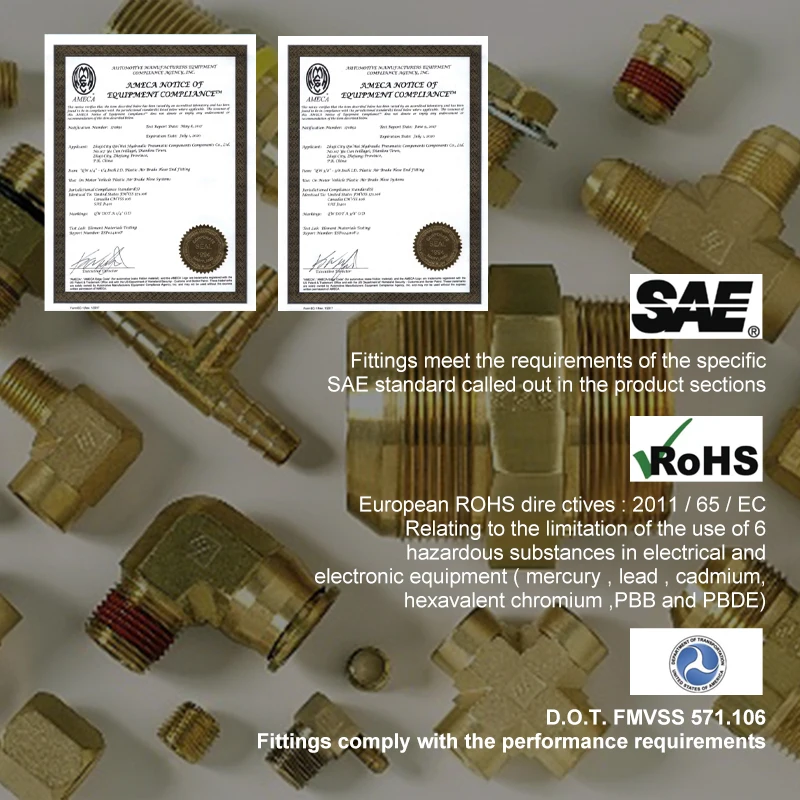 Inverted Flare Female Plumbing 1/4 Inch Threaded Union Brass Fittings