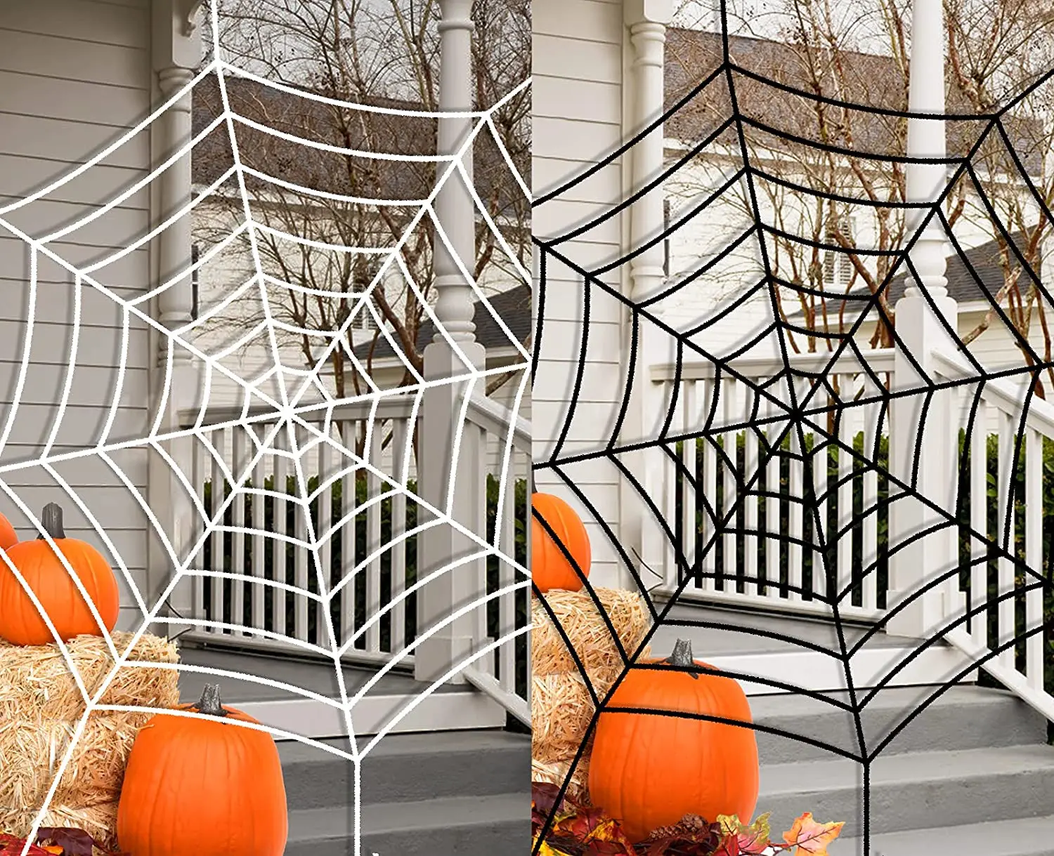 Halloween Decoration Spider Props Ghost Festival Layout Decoration Set Black Simulation Plush Spider  Web