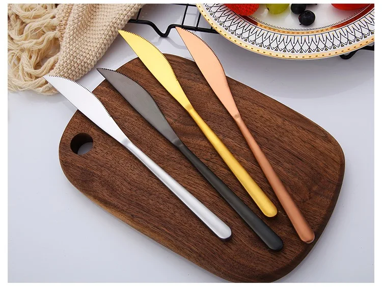
China Factory Exquisite Cutlery Metal Stainless Steel Steak Knife 