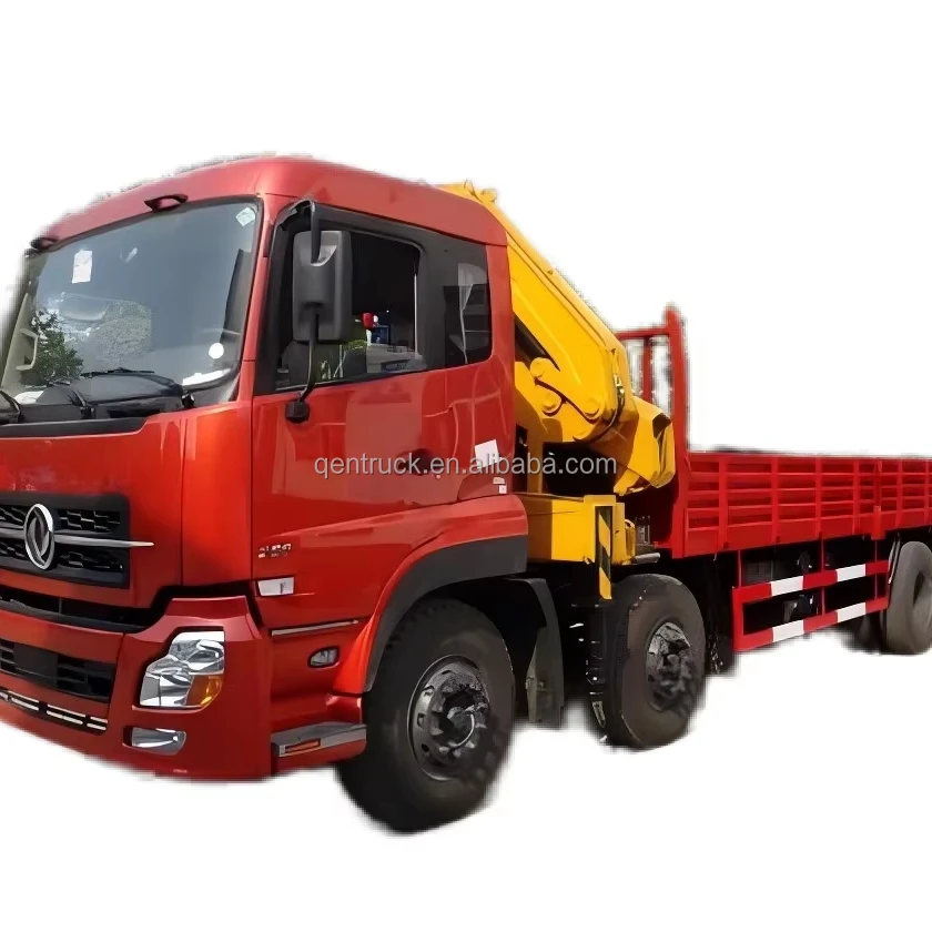 Грузовик DONGFENG TIANLONG с краном 12 тонн для экспорта