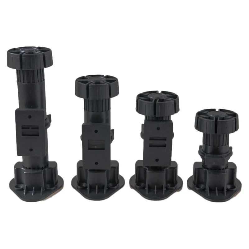 Adjustable Cabinet Leg Kitchen Furniture Legs Plastic Modern for Cabinet Round Plastic Adjustable Height Bed Legs