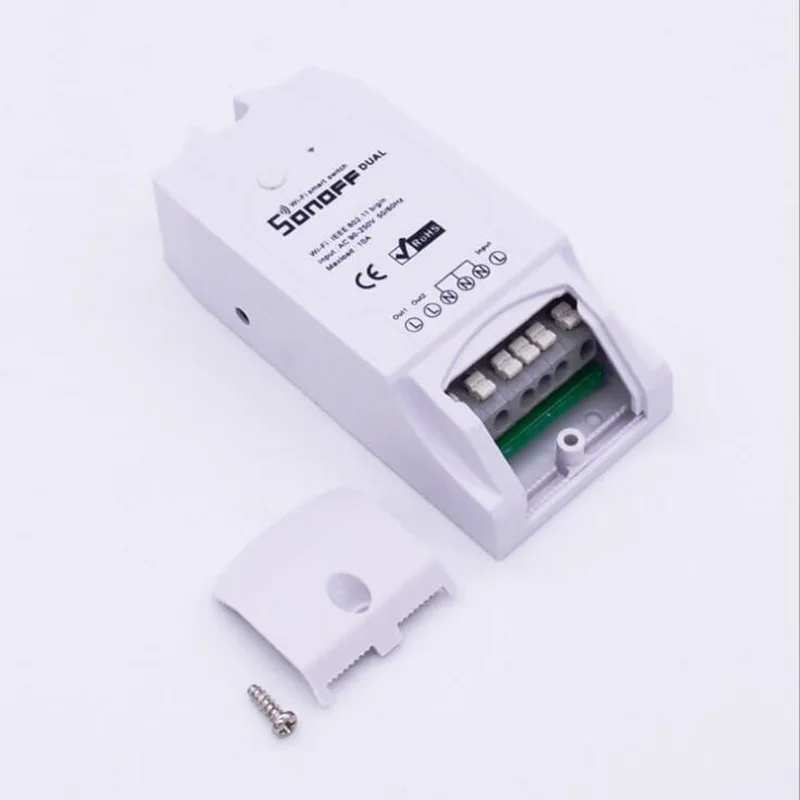 Itead SONOFF Dual Wireless Wifi 2 Gang Switch Relay Module DIY Remote Controller Wifi Switch 220V Works With Alexa Google Home