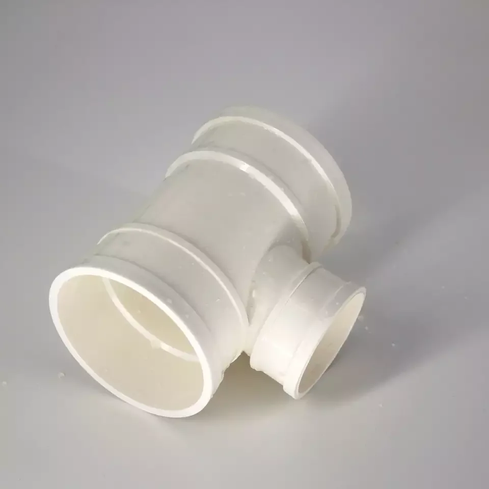 JS High Quality  Wholesale Price White and Grey PVC  PVC-U Pipe Fitting   Equal Tee