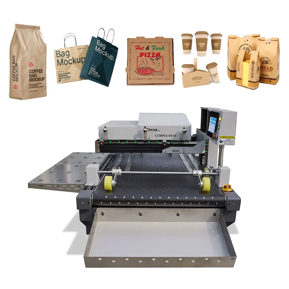 FOCUSINC single pass digital printer pizza box shopping bag coffee bag cardboard carton printer