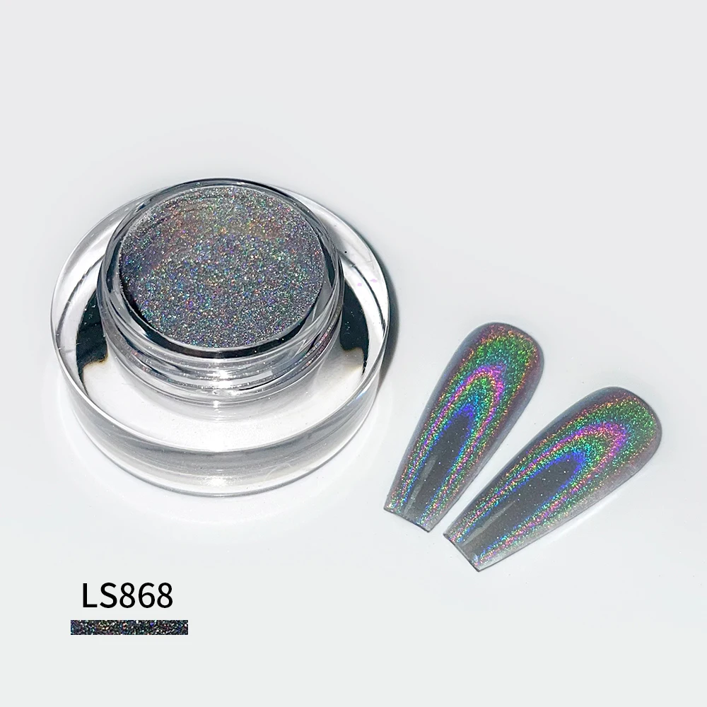 2023 New Reflective Holographic powder mirror chrome cars pigment for nails