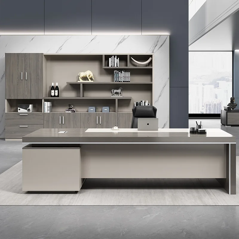 Factory Direct Sale Upgrade Your Workspace with this Stylish and Modern Full Set Office Furniture  Simple Boss Desk