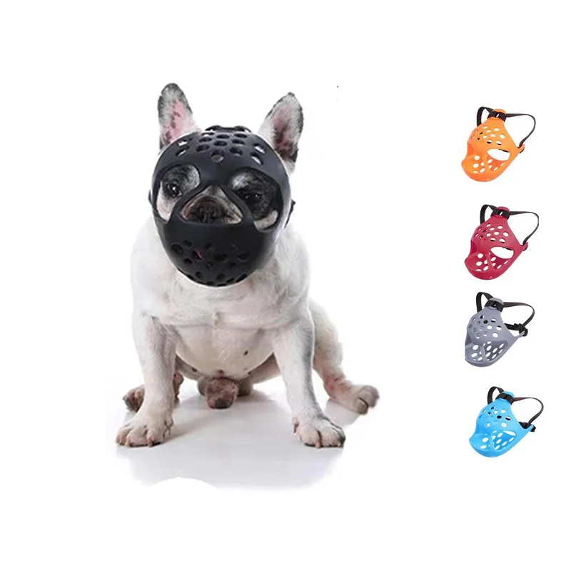 Best prevent biting chewing and barking soft  silicone nylon and soft rubber adjustable dog muzzle bulldog pet muzzle