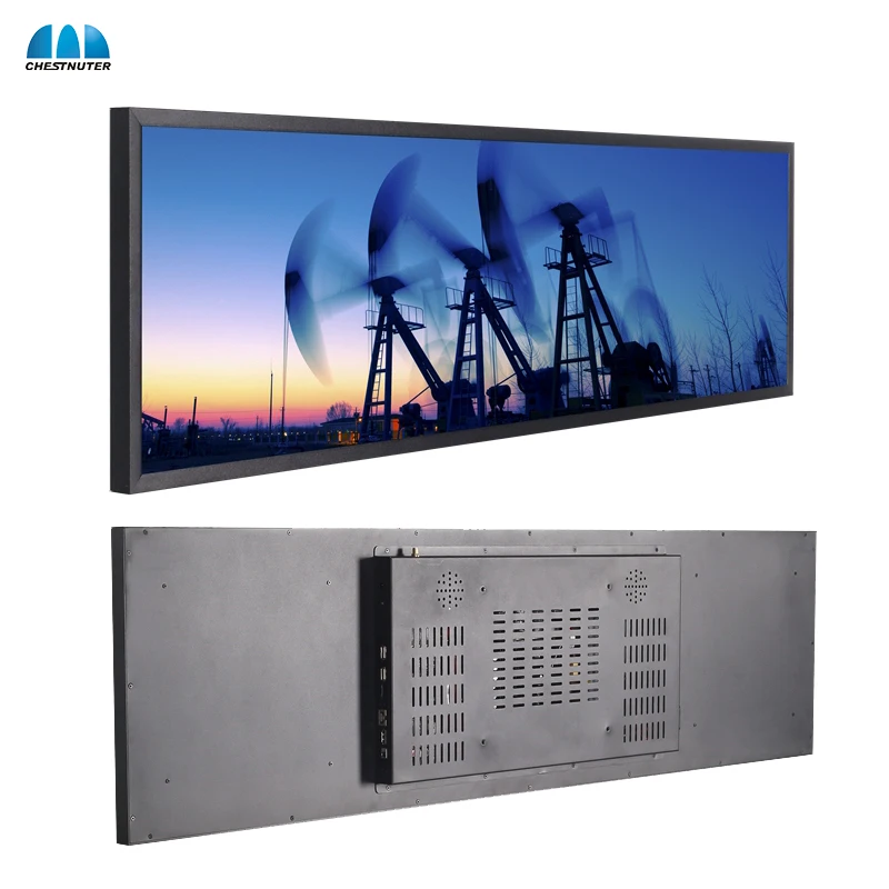 Customized 19.5 Inch Shelf Edge Digital Signage Ultra Wide Stretch Bar Lcd Display Monitor Advertising Screen For Retail Shop