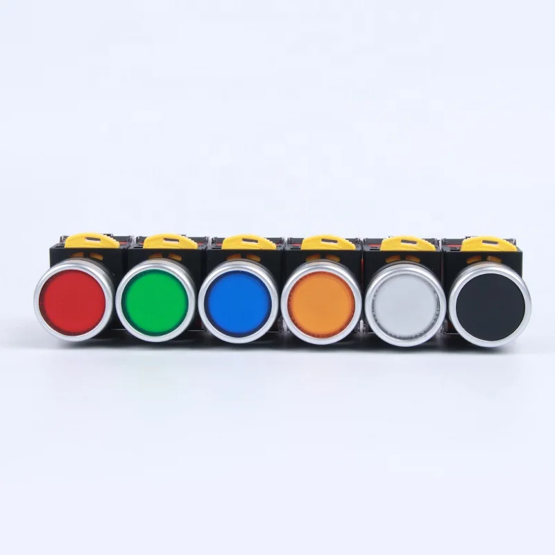 Kaixiang LA38-11 Series 22mm Flat head 1NO 1NC Momentary Push button switch