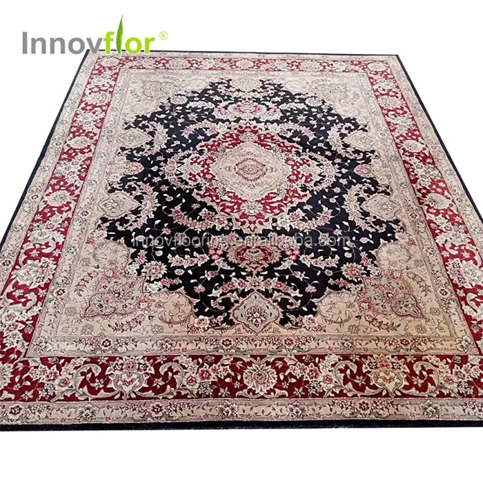 Natural Grand Tapis Oriental De Salon Pour Home Hotel Living Room Hand Made Pure Wool Silk Area Rug Karpet Bulu Carpet For Sale