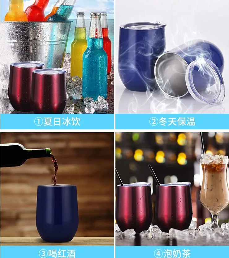 3 In 1 2 Pint 12 Oz Cups Termal Freeze Beer Insulated Double Walled Vacuum Cup 12Oz Stainless Steel Mugs Wine Tumbler Wholesale