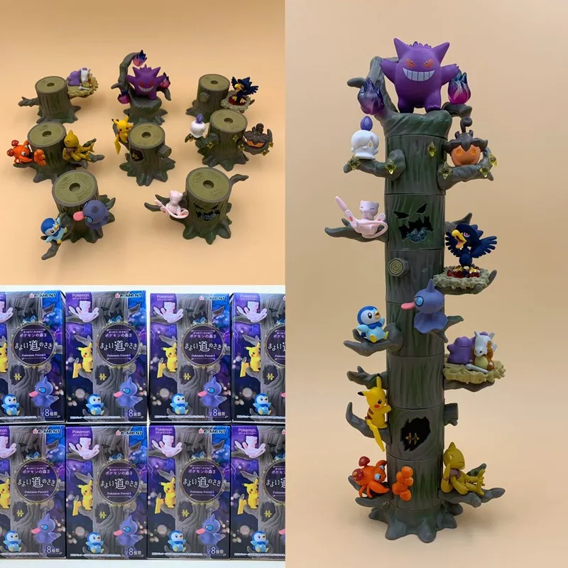 Pokemones Forest 3 глухая коробка карманная Монстры no Mori rement Gengar фигурки сюрприз для украшения стола детей подарок