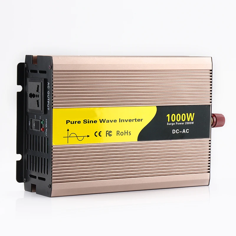 Pure sine wave power inverter 12V 24V 48V TO 110V 220V dc to ac 1000w solar inverter