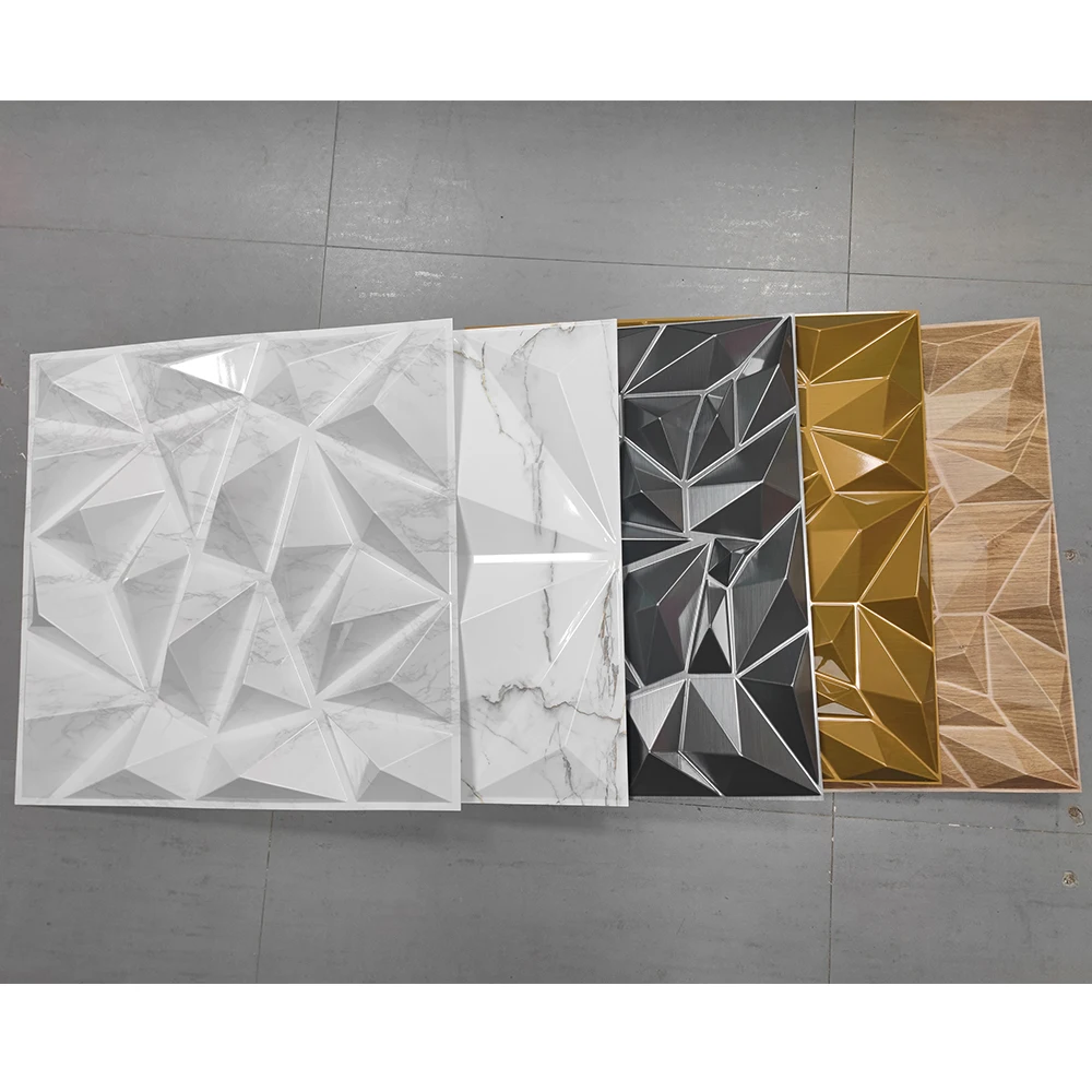 Home Para Pared Revestimento Decoration Wall Paper Pvc 3d Waterproof and Bendable Wall Panel 3d Cladding