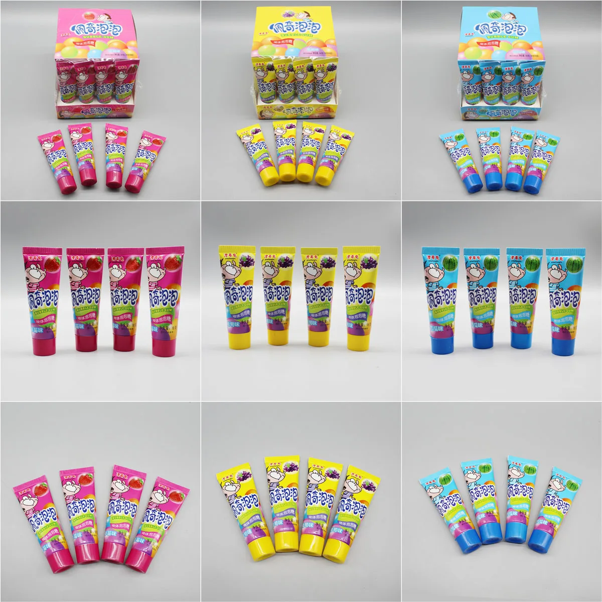 Liquid bubble gum supplier wholesale custom private label tube toothpaste bubble gum