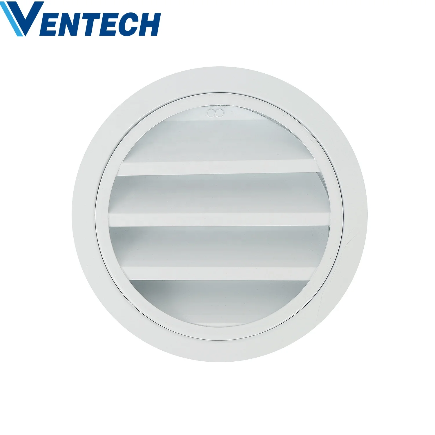 Hvac system Round Louver Grille Outlet Air Vent White Grill Cover With Insect Fly Screen Mesh For Bathroom Exhaust Ventilation