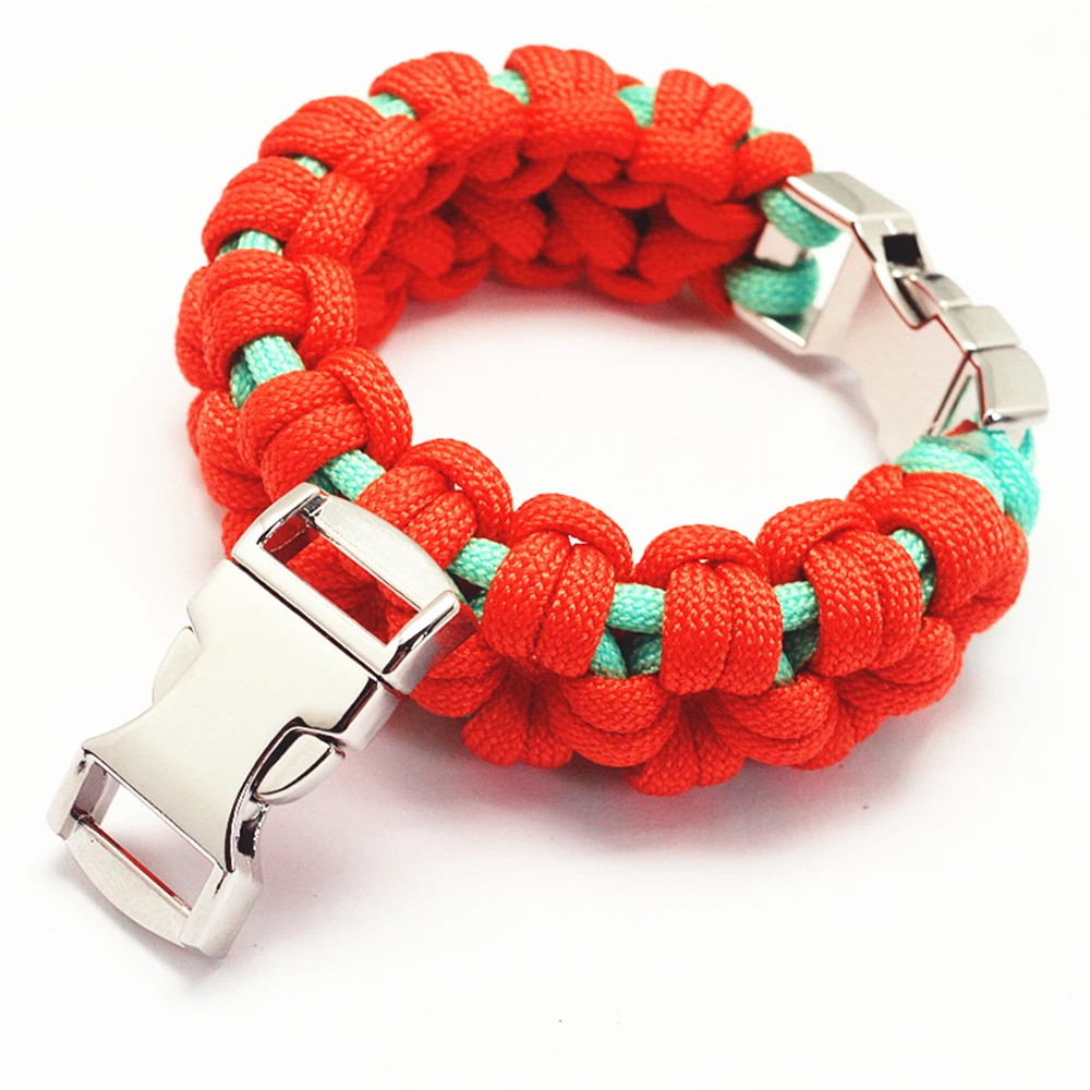 Firestarter compass whistle buckle paracord bracelet buckle paracord whistle buckle