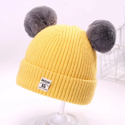 Autumn Kids Winter Hats And Caps New Designer Wool Children Baby Beanie Hats Knitted Caps
