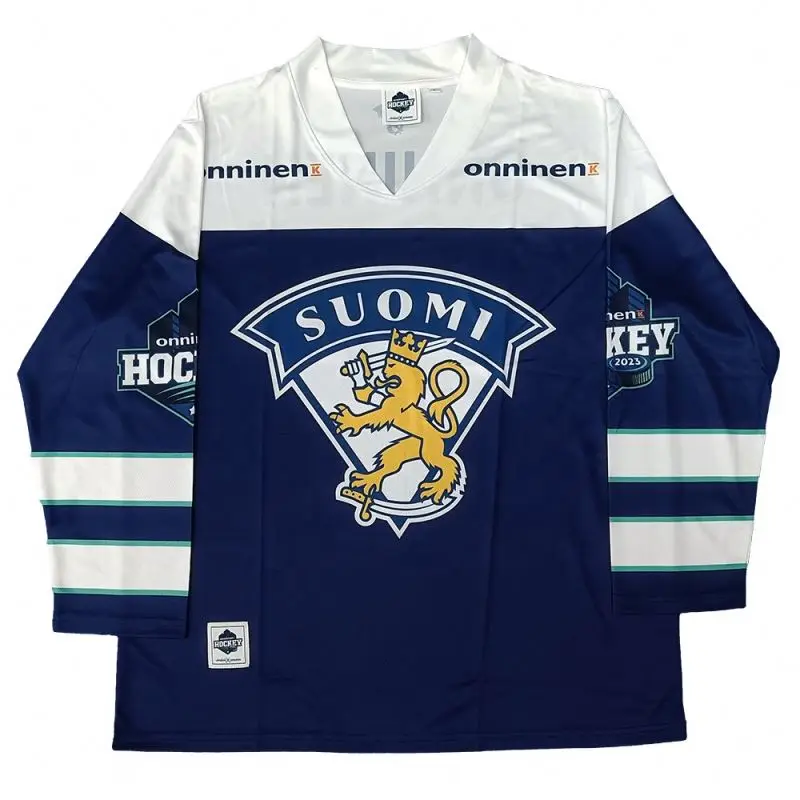 Sublimated Embroidery Patch Logo Oversize Team Ice Uniform Jersey Custom Practice Custom Reversible Hockey Jerseys