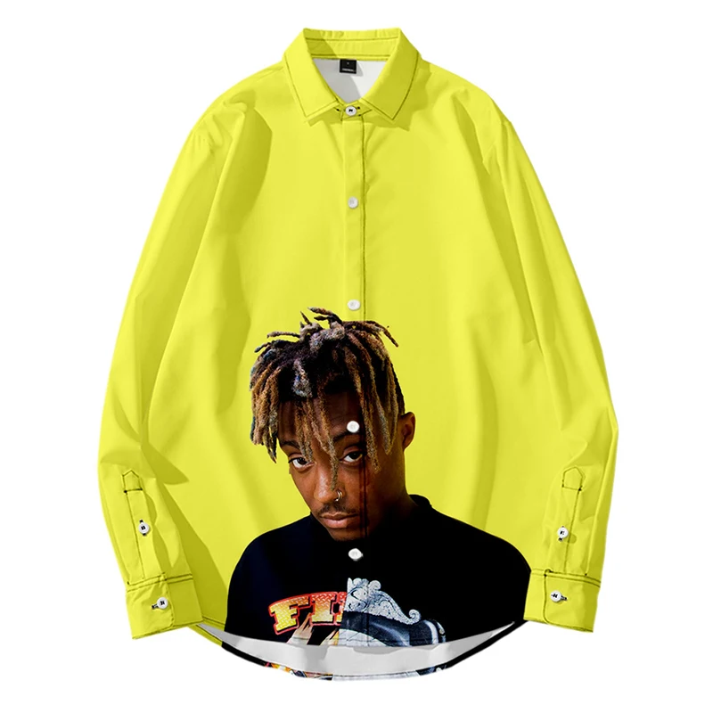 new fashion dreadlocks style custom rap singer printing clothes cartoon skull printing long sleeve shirts for men