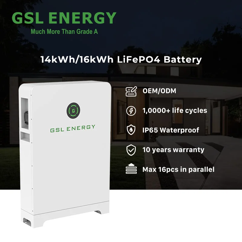 Аккумулятор GSL энергии для дома на открытом воздухе 14.34kwh/16.38kWh 280Ah/320Ah 51 2 V UL9540 может связь 48V BMS UL сертификация