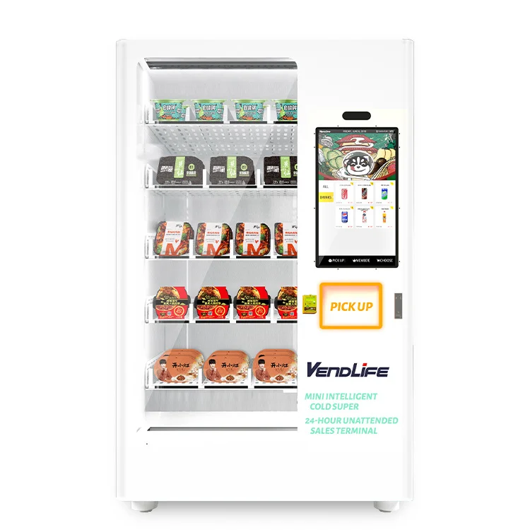 2024 Vegetable Fresh Fruit Egg Cake Elevator Vending Machine 21.5 Inch Touch Screen Vending Machine For Malls And Supermarkets