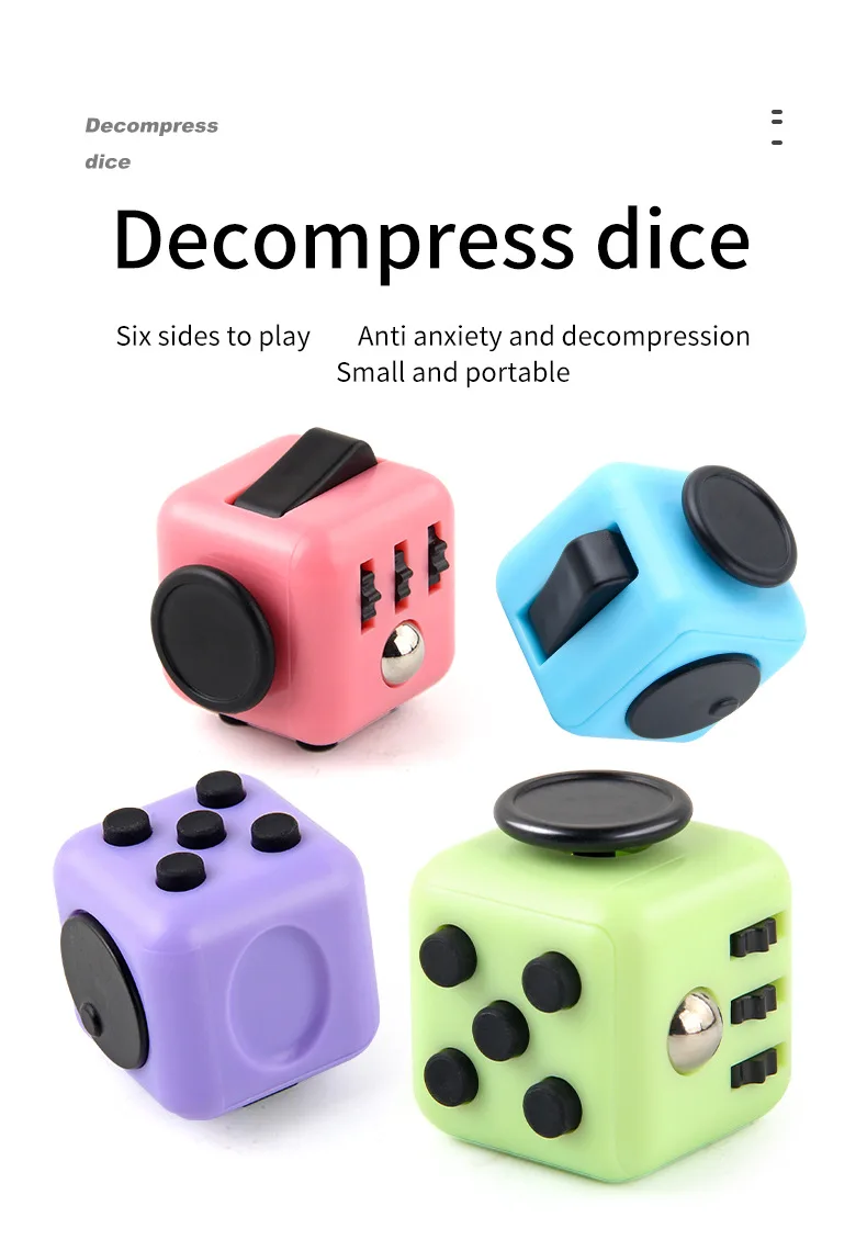 Colorful Mini Gadgets Cube Finger Toy Decompression Cube Multi-function Gadget Cube