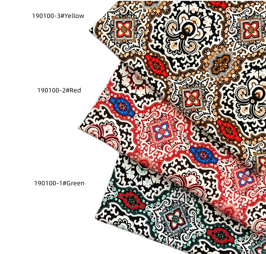 100% Viscose Printed Woven Fabric for Dress Skirt Shirt