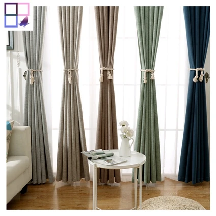 Factory direct supply 100% polyester blackout curtain fabric solid In stock