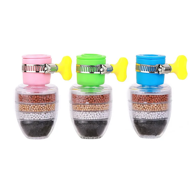 6 Layers Healthy Active Carbon Water Filter Hard Water Softener Kitchen Tap Filter Adapter Water Faucet Filter