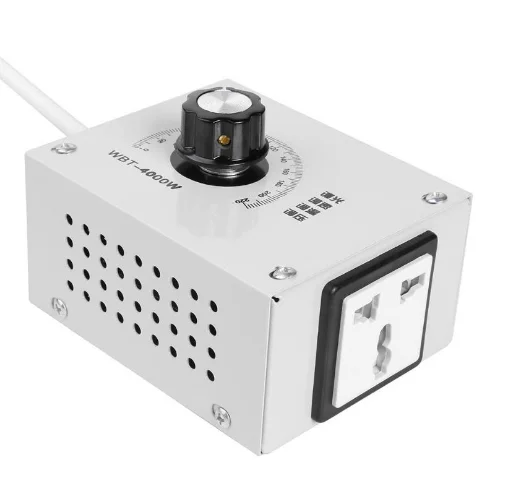 4000W 220V AC Fan Motor Governor Dimmer/Temperature Switch Voltage Regulator SCR Electronic Voltage Regulator 105*83*54mm