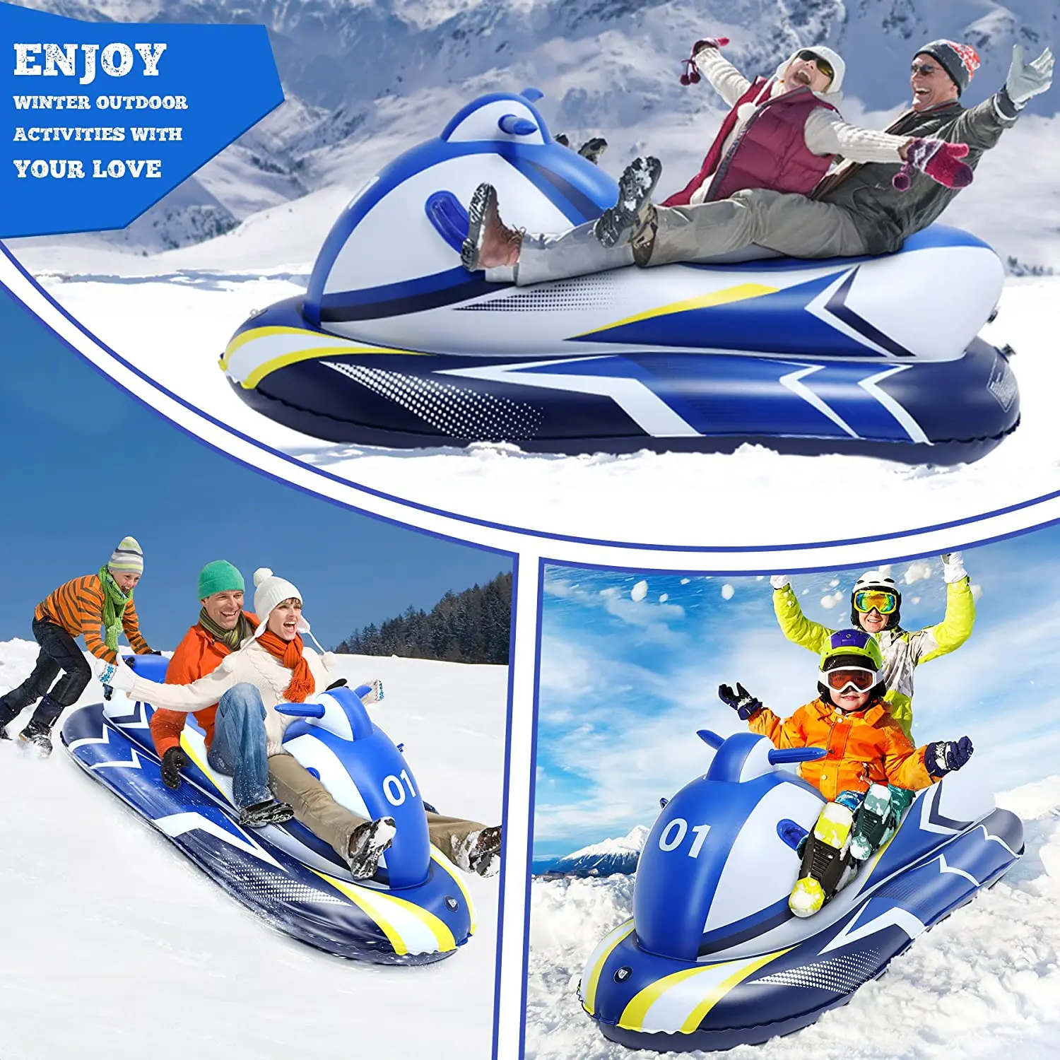 OEM/ODM завод, оптовая продажа, надувные сани, снегоход, снегоход для детей и взрослых