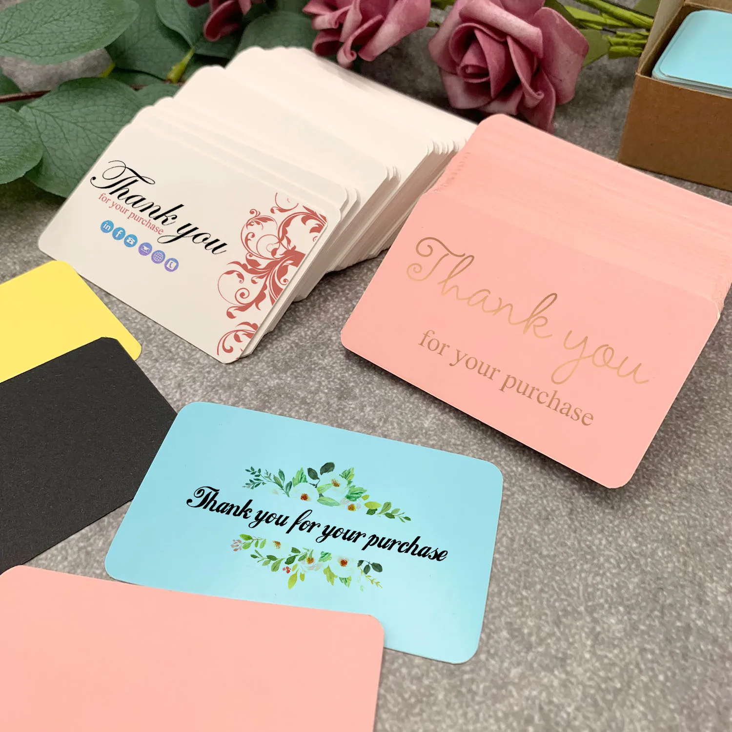Wholesale Business Thank You Greeting Card Printing logo Gift